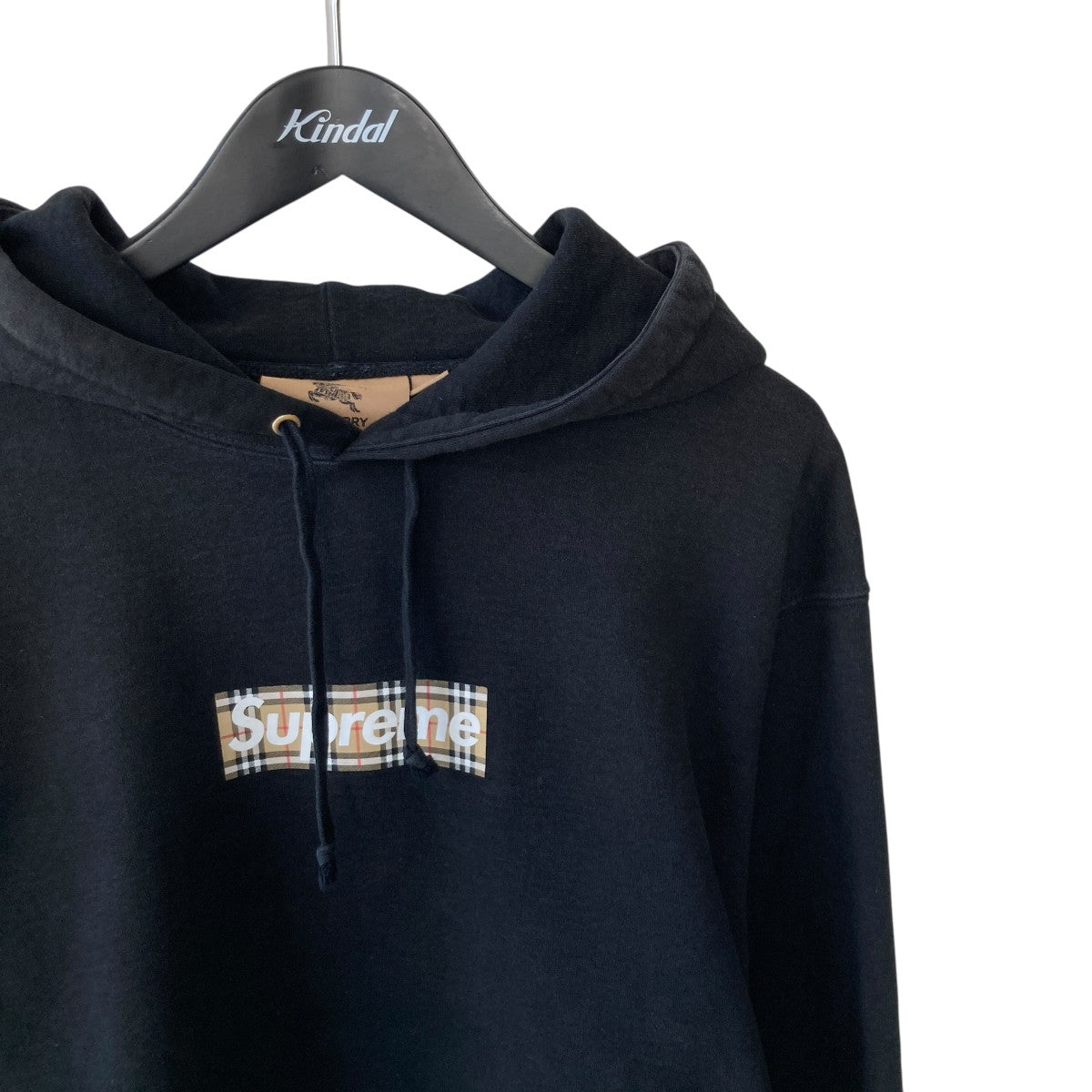 BURBERRY×Supreme 22SSBox Logo Hooded Sweatshirtプルオーバーパーカー 古着・中古-3枚目のアイテム画像