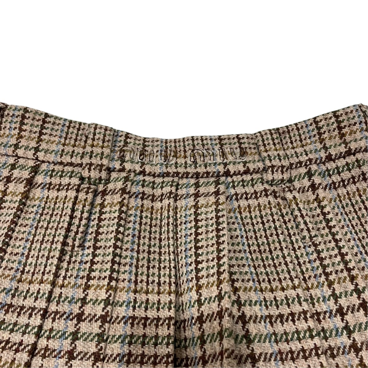 MIU MIU(ミュウミュウ) プリーツミニスカートMG1854 MG1854 ベージュ