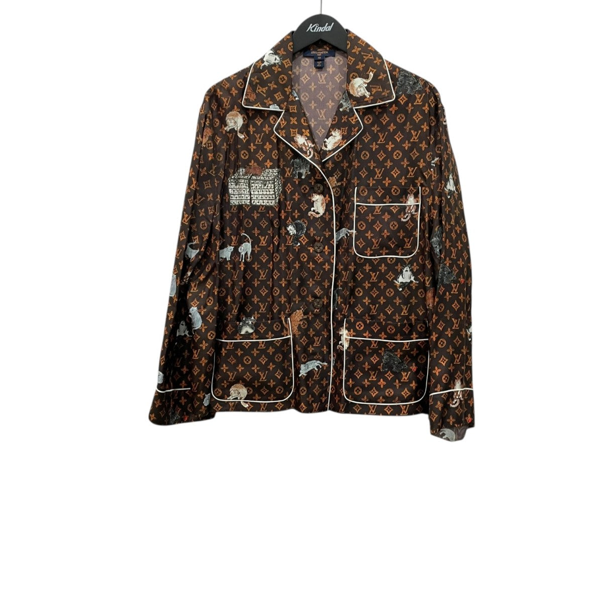 LOUIS VUITTON キャットグラム総柄シャツRW191A LLP FGBL74 古着・中古-1枚目のアイテム画像