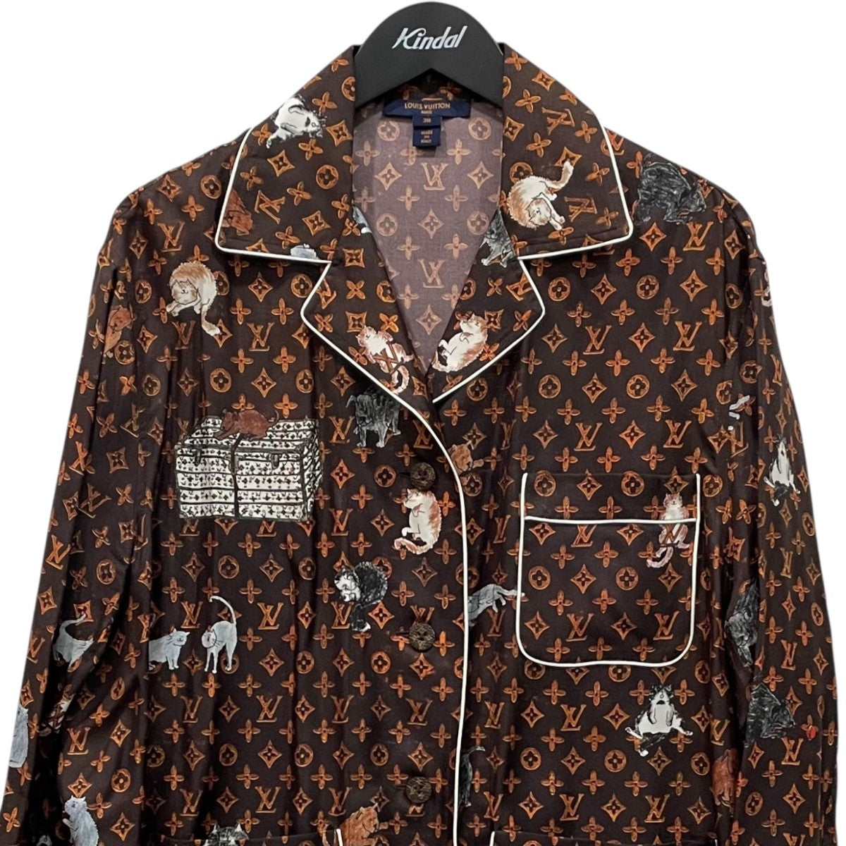 LOUIS VUITTON キャットグラム総柄シャツRW191A LLP FGBL74 古着・中古-3枚目のアイテム画像