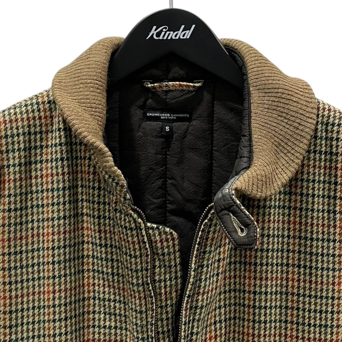 23AW ガンクラブチェック柄ジップアップ中綿ベスト LL Vest - Acrylic Wool Gunclub Check