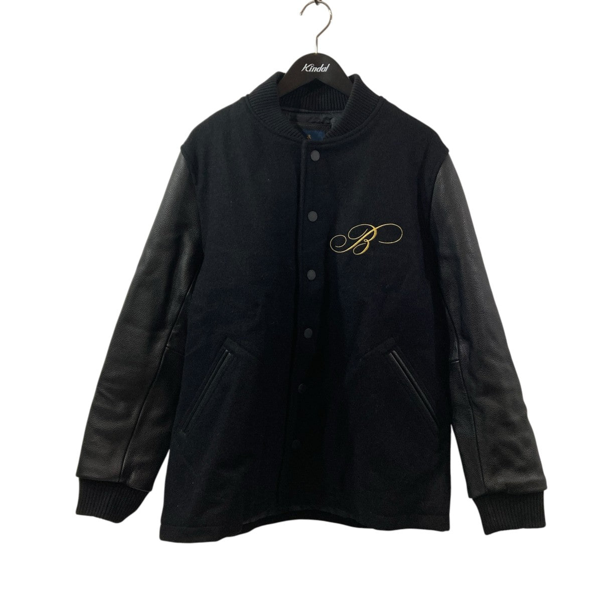 BROOKS BROTHERS×EDIFICE 袖レザー ロゴ刺繍 スタジャンジャケット19-44-6554 古着・中古-1枚目のアイテム画像