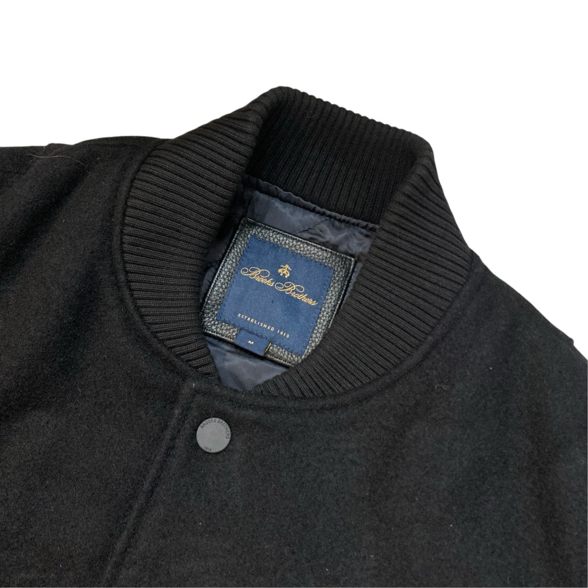 BROOKS BROTHERS×EDIFICE 袖レザー ロゴ刺繍 スタジャンジャケット19-44-6554 古着・中古-3枚目のアイテム画像