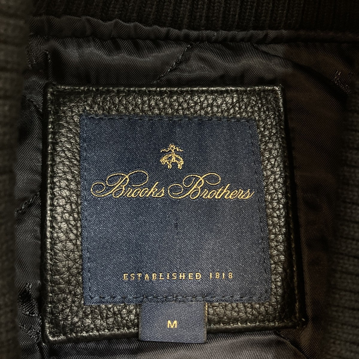 BROOKS BROTHERS×EDIFICE 袖レザー ロゴ刺繍 スタジャンジャケット19-44-6554 古着・中古-6枚目のアイテム画像
