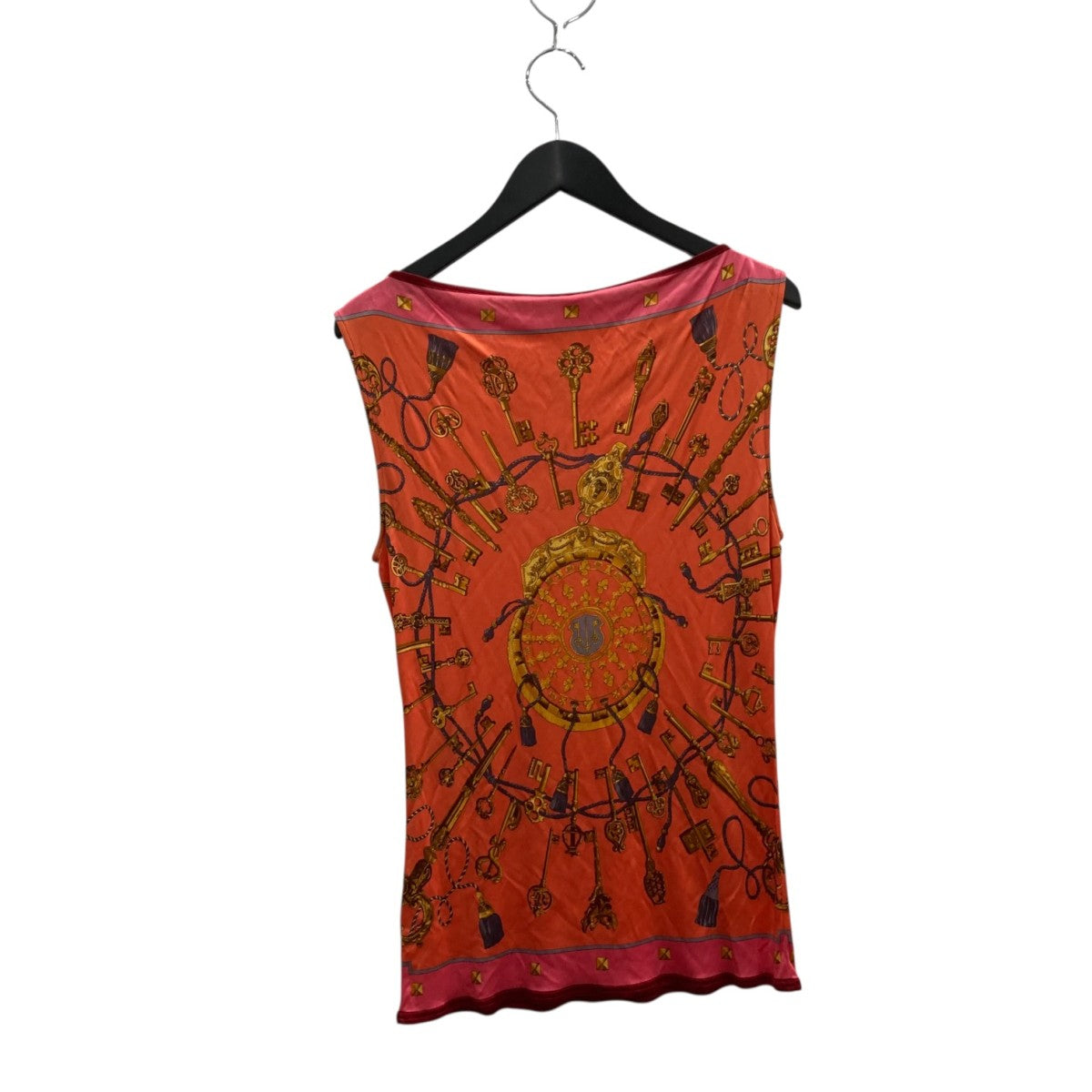 HERMES SILK LE CLESノースリーブブラウス 古着・中古-3枚目のアイテム画像