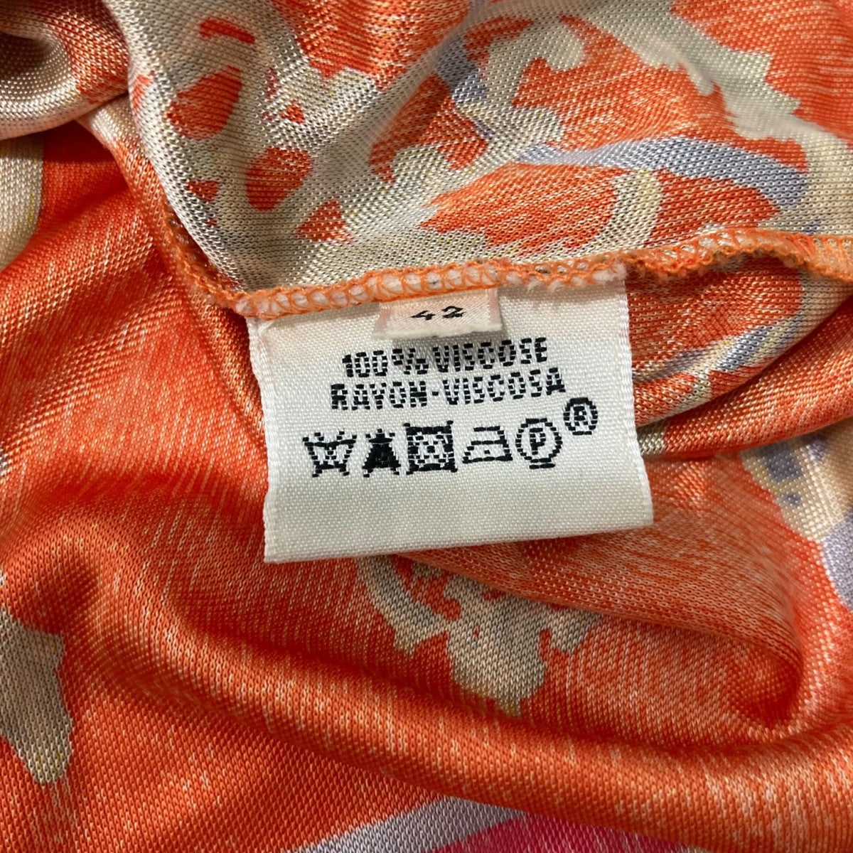 HERMES(エルメス) SILK LE CLESノースリーブブラウス ピンク×ブラウン