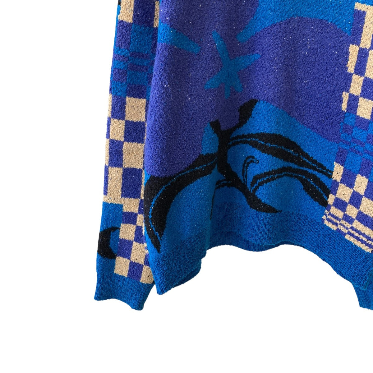 KHOKI(コッキ) Intarsia-knit jumperニット24FW-K-01 24FW-K-01 ブルー