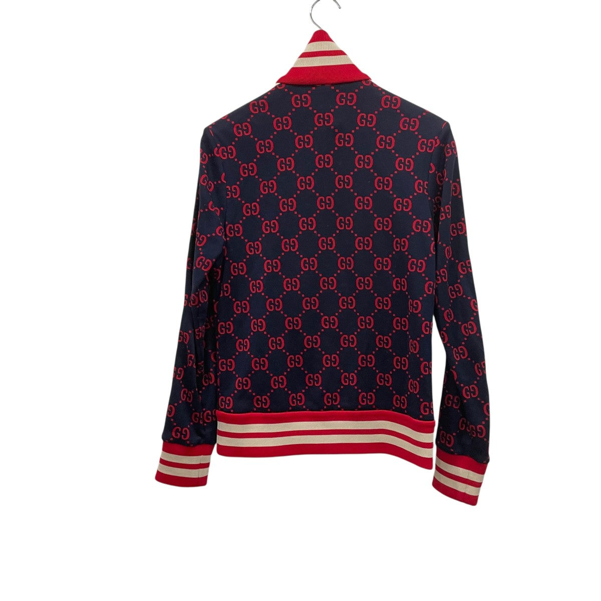 GUCCI(グッチ) 総柄トラックジャケット496919 496919 ネイビー×レッド