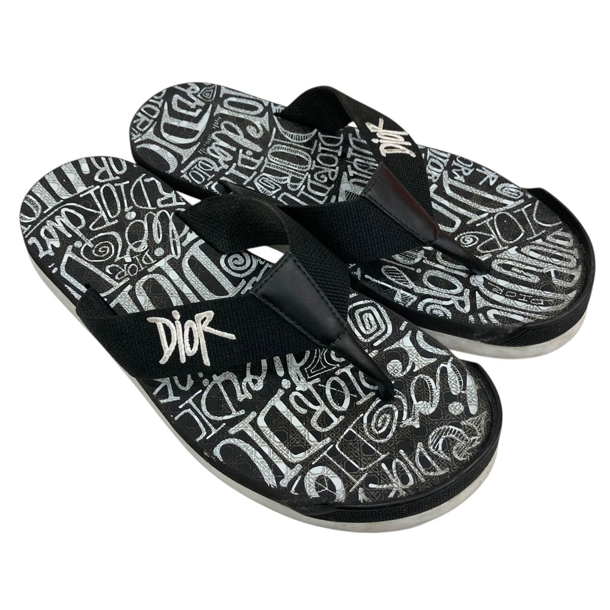 Christian Dior STUSSY ショーンフォントロゴビーチサンダルビーチサンダル 古着・中古-1枚目のアイテム画像