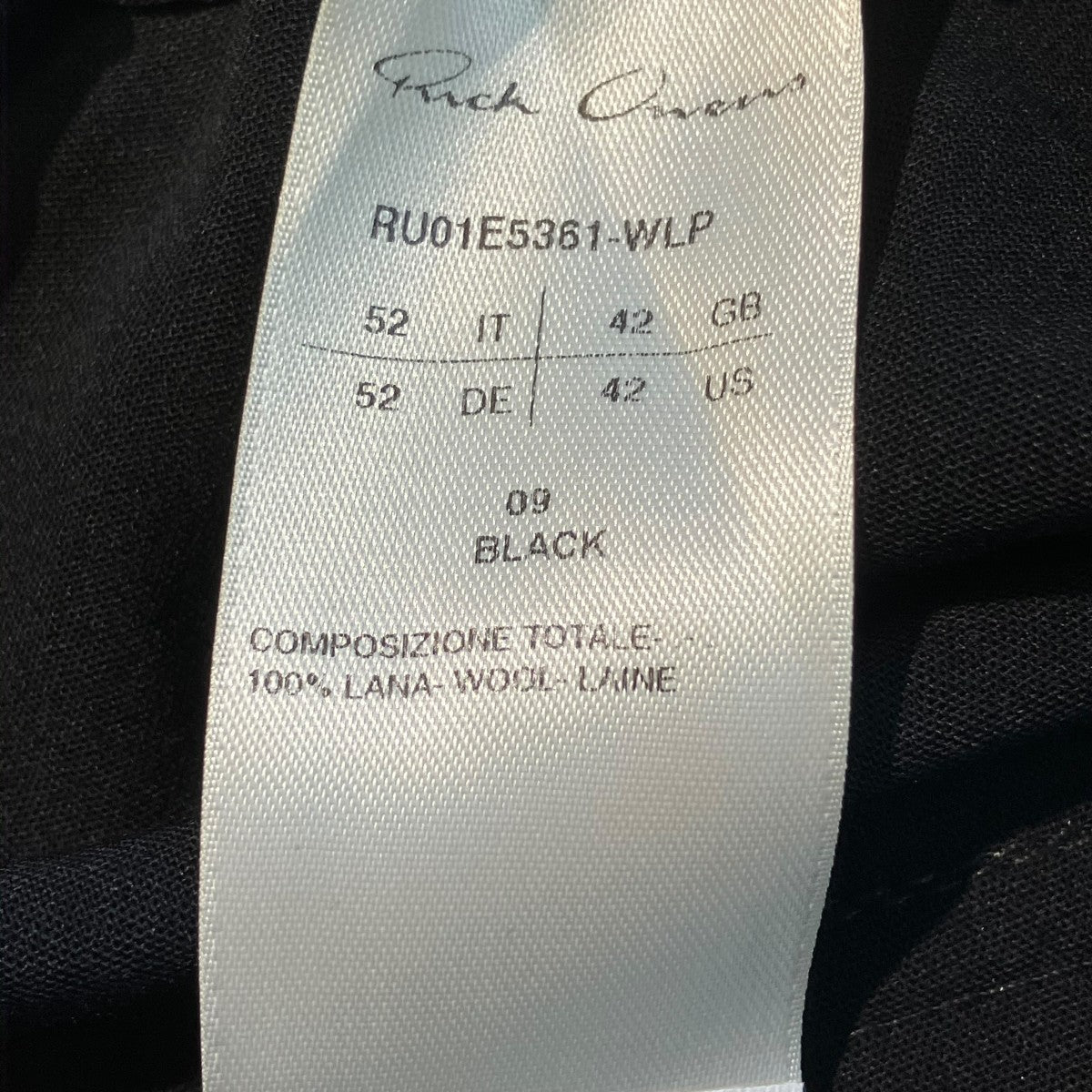 RICK OWENS 25SSBELA PANTSパンツRU01E5361-WLP 古着・中古-5枚目のアイテム画像