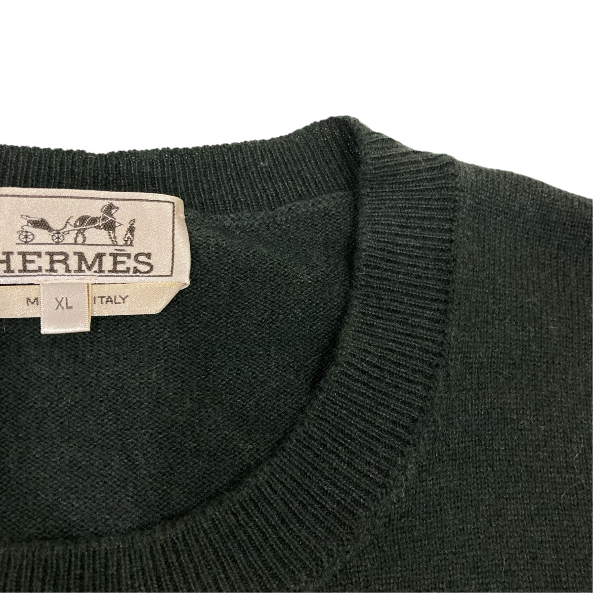 HERMES ホース刺繍クルーネックニット 古着・中古-6枚目のアイテム画像