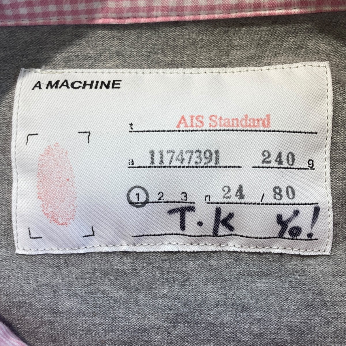 Amachine 25SSAIS Standard PAPER DOLL SHIRTS長袖シャツ25-PDS 古着・中古-5枚目のアイテム画像