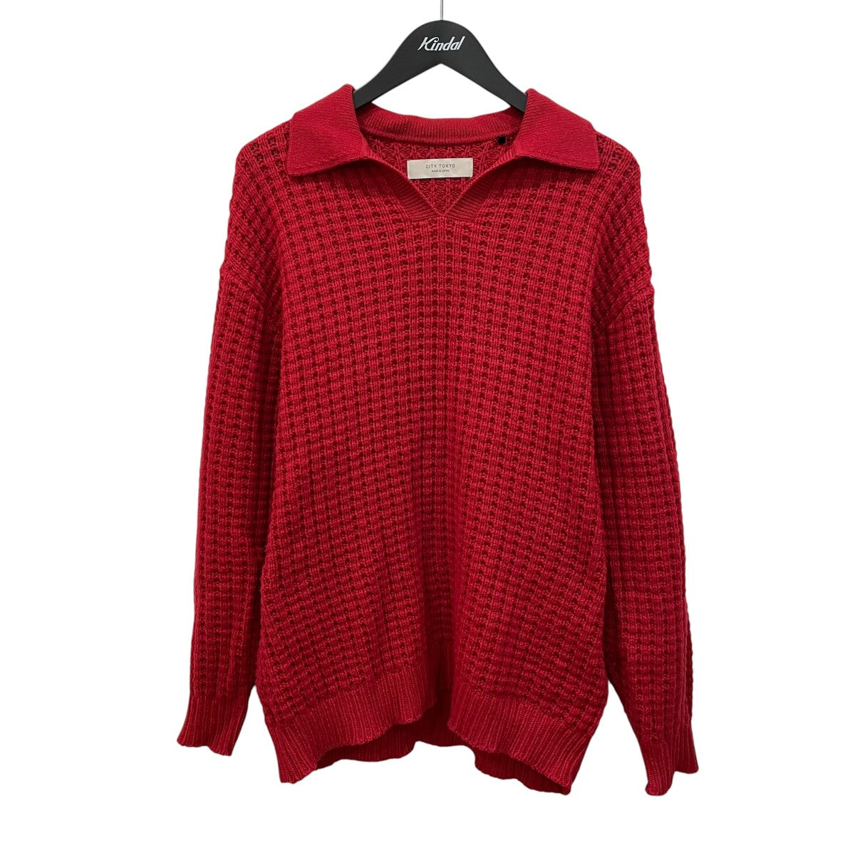 BIGワッフル スキッパーPOLOプルオーバーセーター245630006
