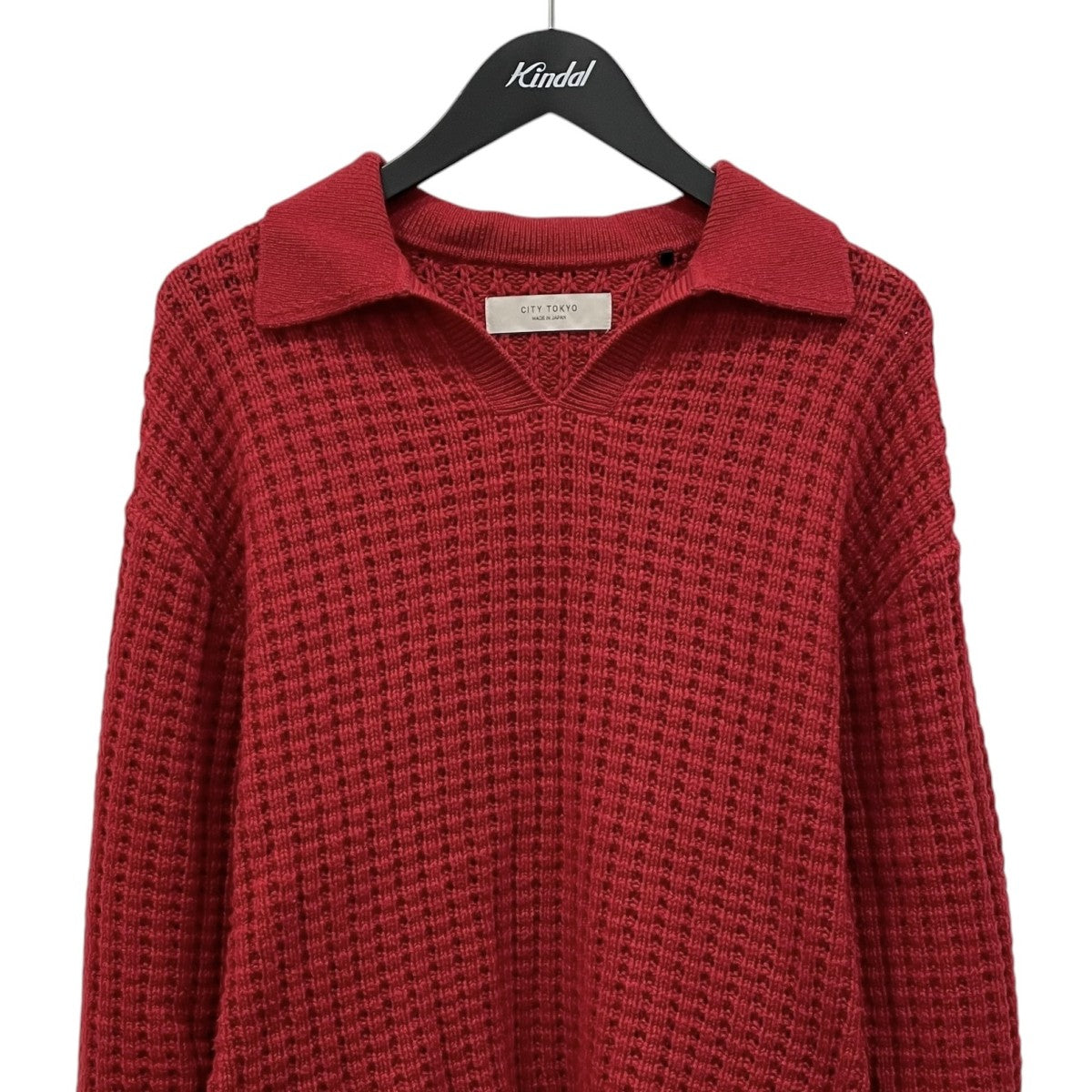 BIGワッフル スキッパーPOLOプルオーバーセーター245630006