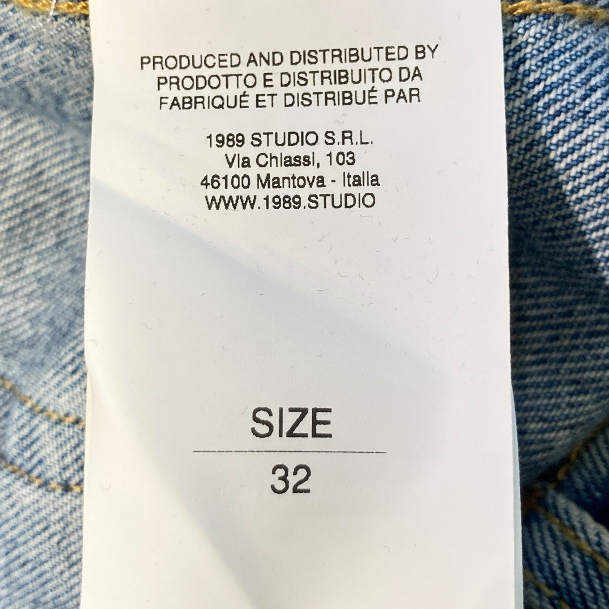 1989 STUDIO STRAIGHT DENIM JEANS WITH TAPE DETAILSデニムパンツ 古着・中古-5枚目のアイテム画像