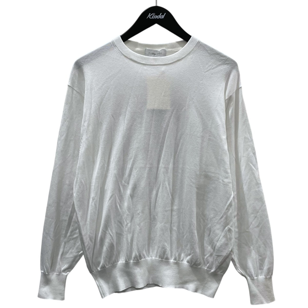 FOLL 24SS コットンニットセーター italian cotton everyday sweater イタリアン コットン エブリデイ セーター 24080684000310 古着・中古-1枚目のアイテム画像