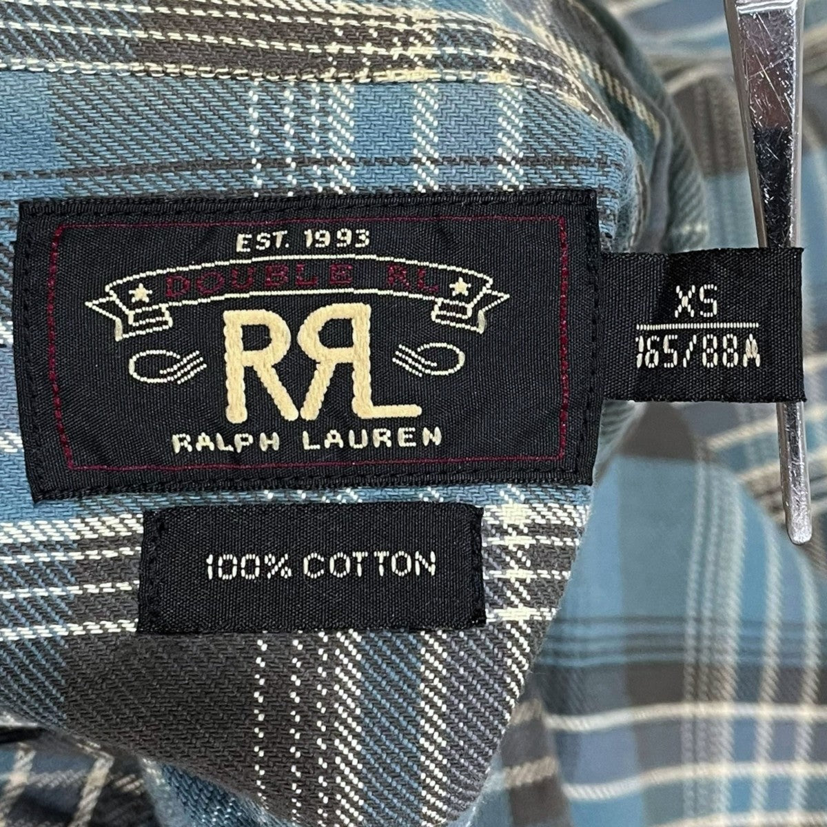 RRL(ダブルアールエル) チェック柄シャツ ライトブルー・ダークグレー