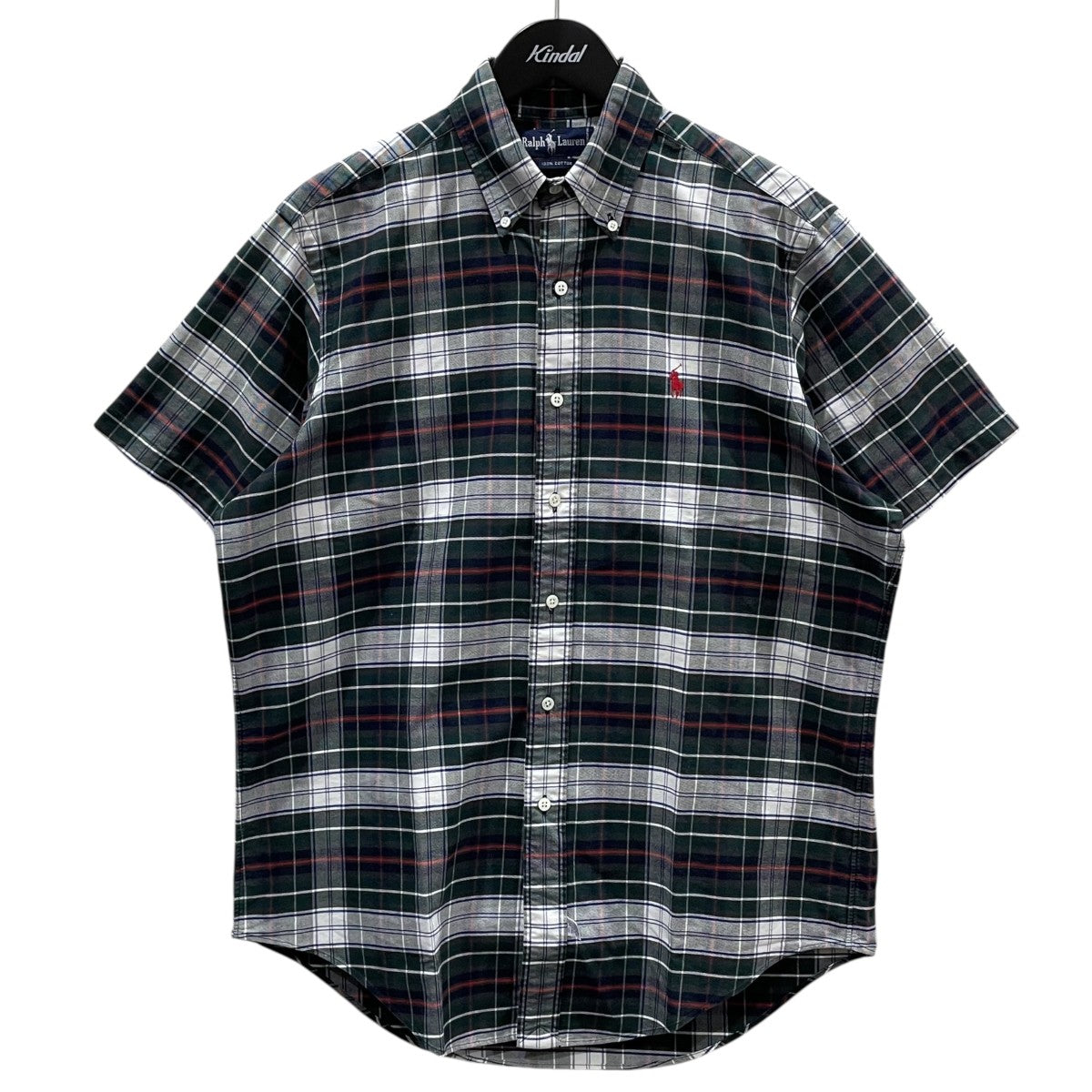 RALPH LAUREN チェック柄ボタンダウン半袖シャツ 古着・中古-1枚目のアイテム画像
