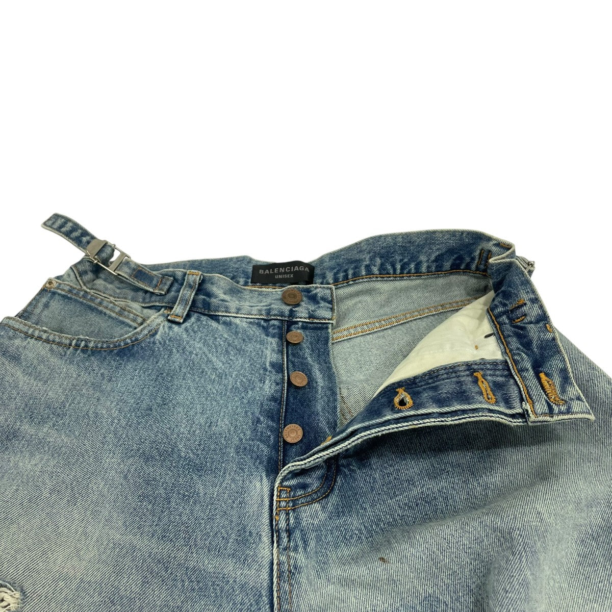BALENCIAGA デストロイ加工デニムパンツ697833 古着・中古-3枚目のアイテム画像