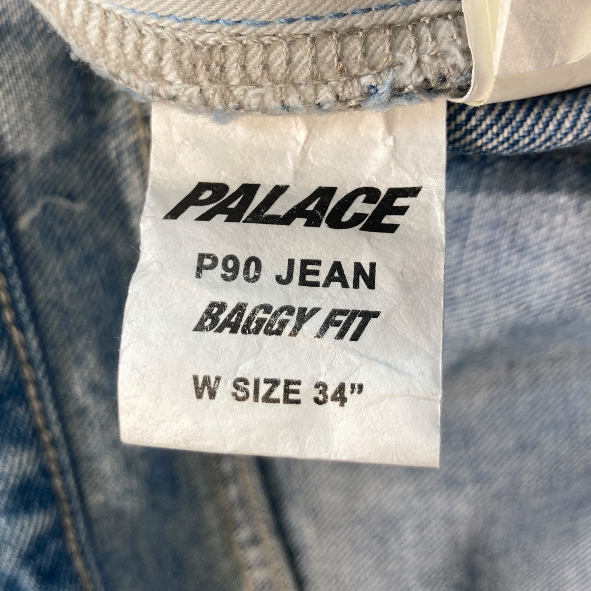 PALACE P90 BAGGY SCRIPT JEANデニムパンツ 古着・中古-5枚目のアイテム画像
