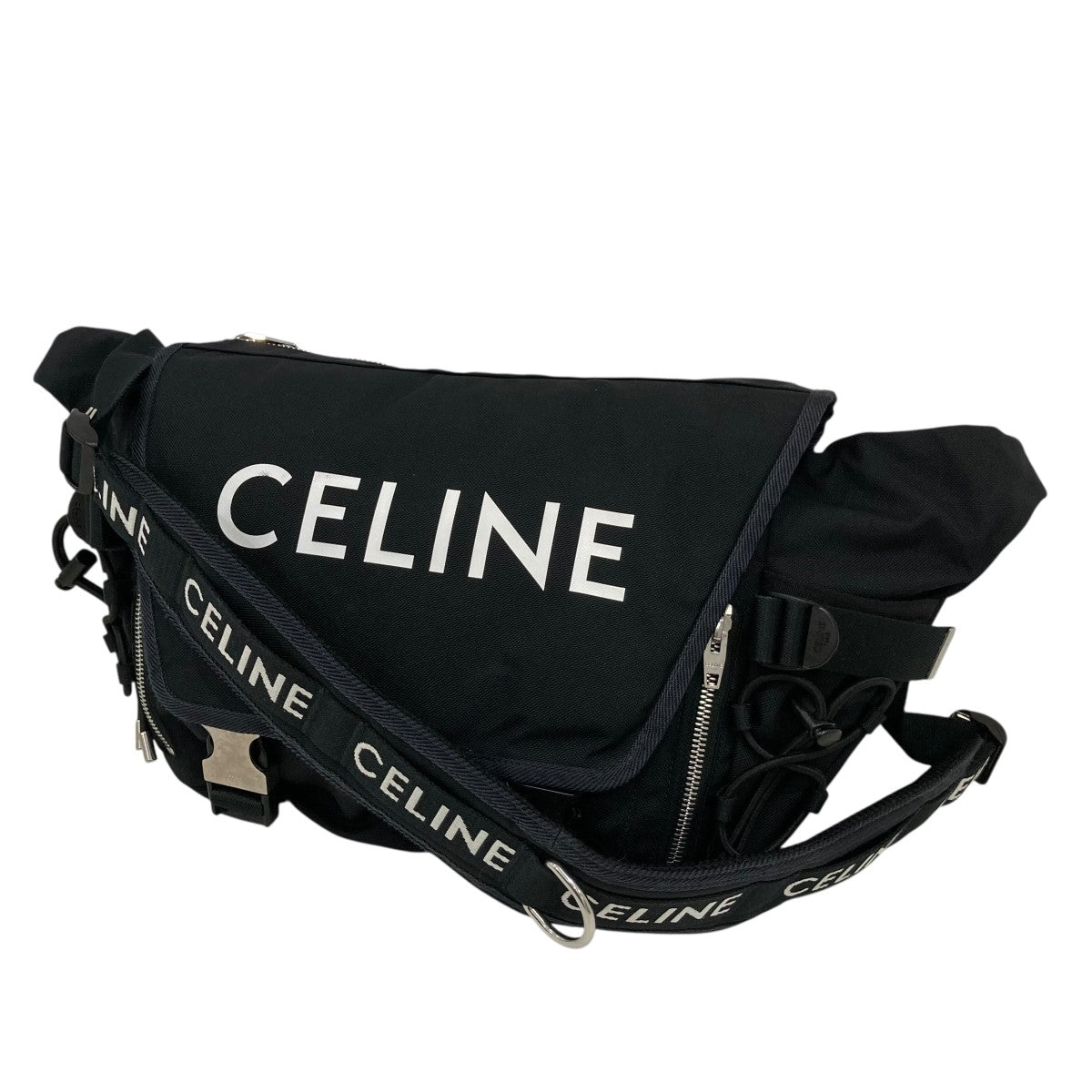 CELINE ミディアムナイロン ロゴ トレッキング メッセンジャーショルダーバッグS-SL-4222 古着・中古-1枚目のアイテム画像