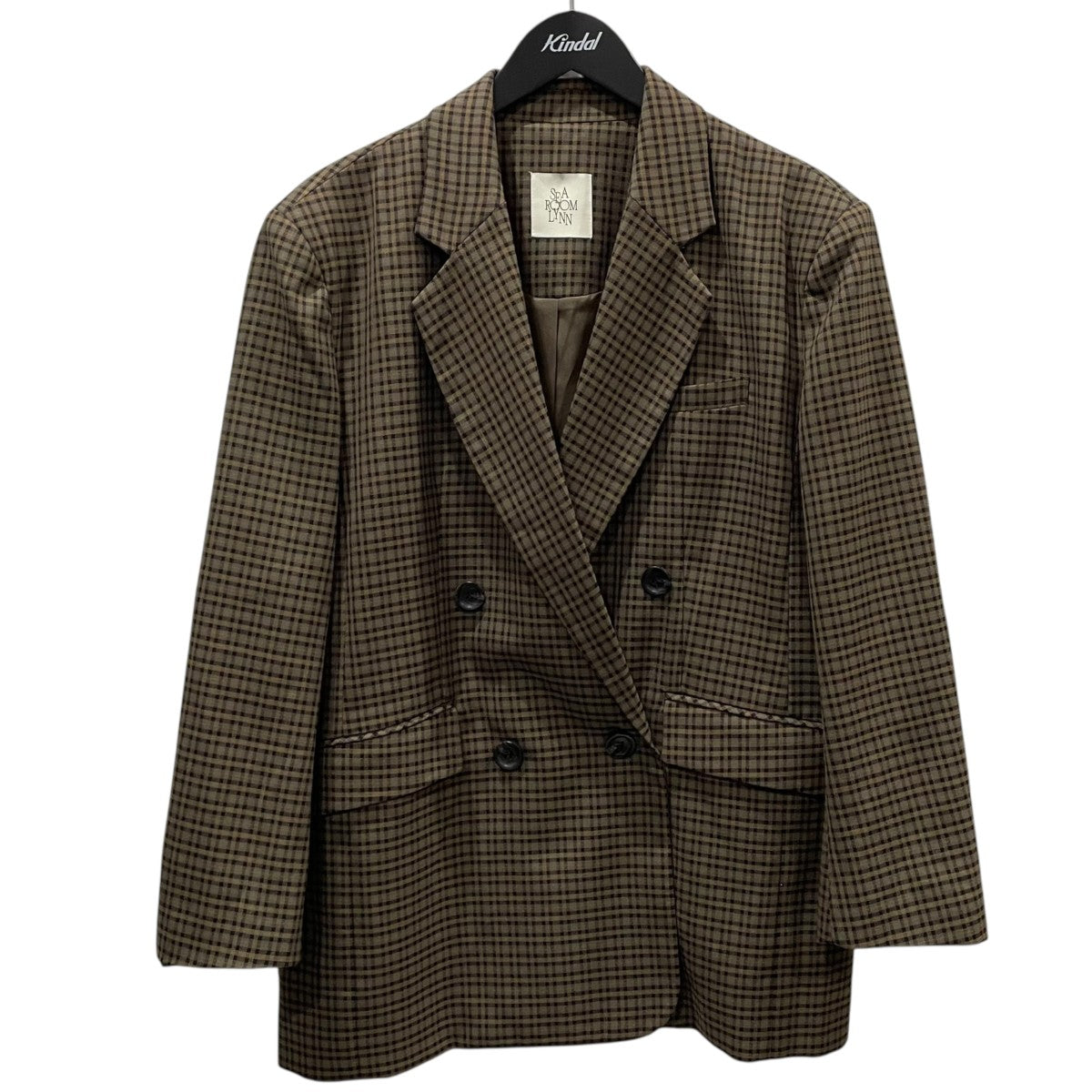 Sea Room Lynn 23AW タータンチェック柄ダブルジャケット BOYFRIEND Tailored Jacket ボーイフレンド テーラードジャケット 003160028 古着・中古-1枚目のアイテム画像