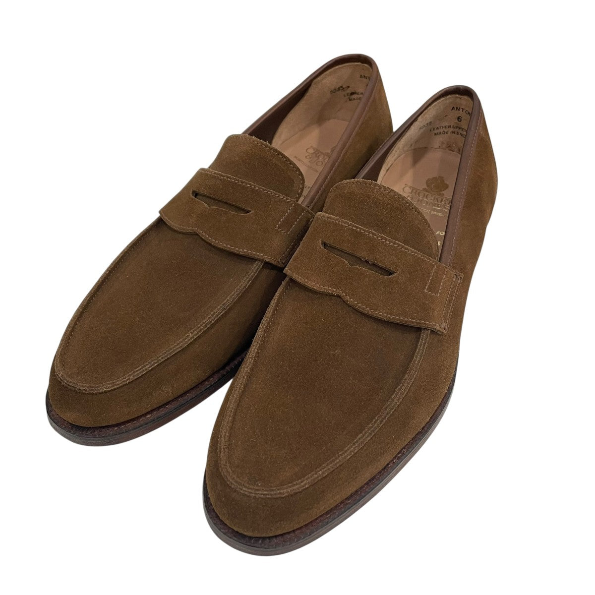Crockett ＆ Jones MAINEスエードローファー 古着・中古-1枚目のアイテム画像