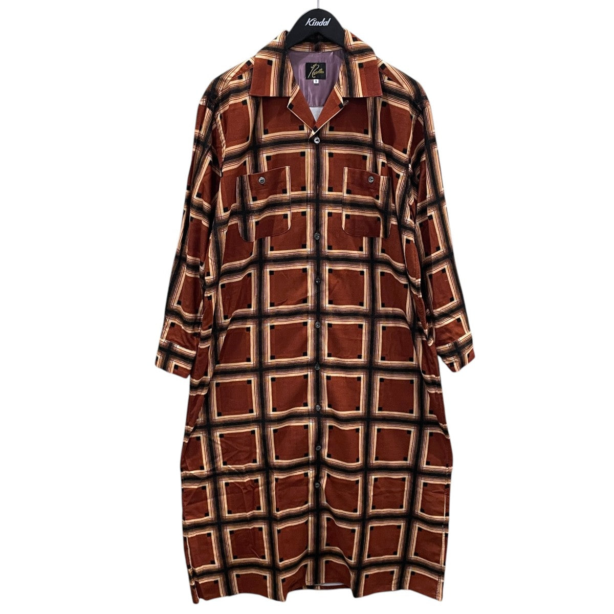22AW シャツワンピース One-Up Shirt Dress - R／C Flannel Cloth ／ Printed ワンナップ シャツ ドレス - レーヨン／コットン LQ154