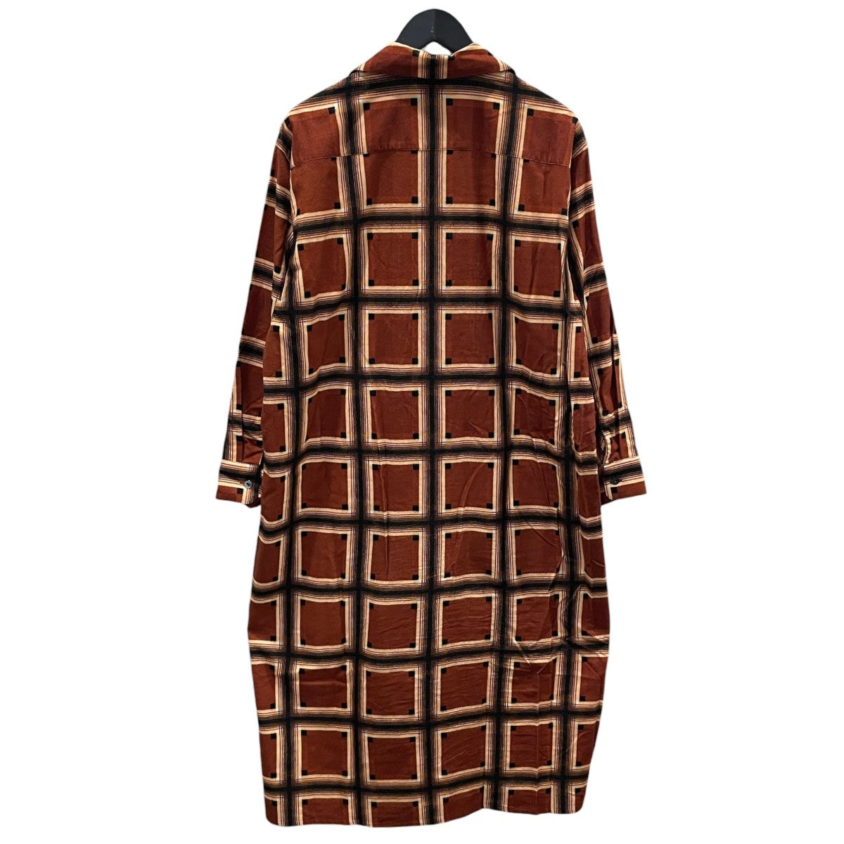 22AW シャツワンピース One-Up Shirt Dress - R／C Flannel Cloth ／ Printed ワンナップ シャツ ドレス - レーヨン／コットン LQ154