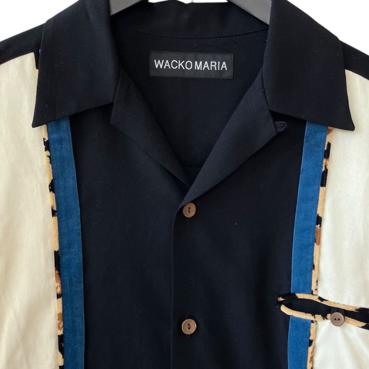 【近年モデル】WACKO MARIA オープンカラーシャツ リヨセル XL相当 WACKO MARIA SWITCHING SHIRT L Sオープンカラーシャツ ベージュ