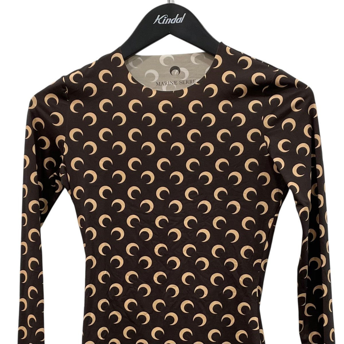 marine serre(マリーンセル) 長袖ブラウス ベージュ×ブラウン サイズ S