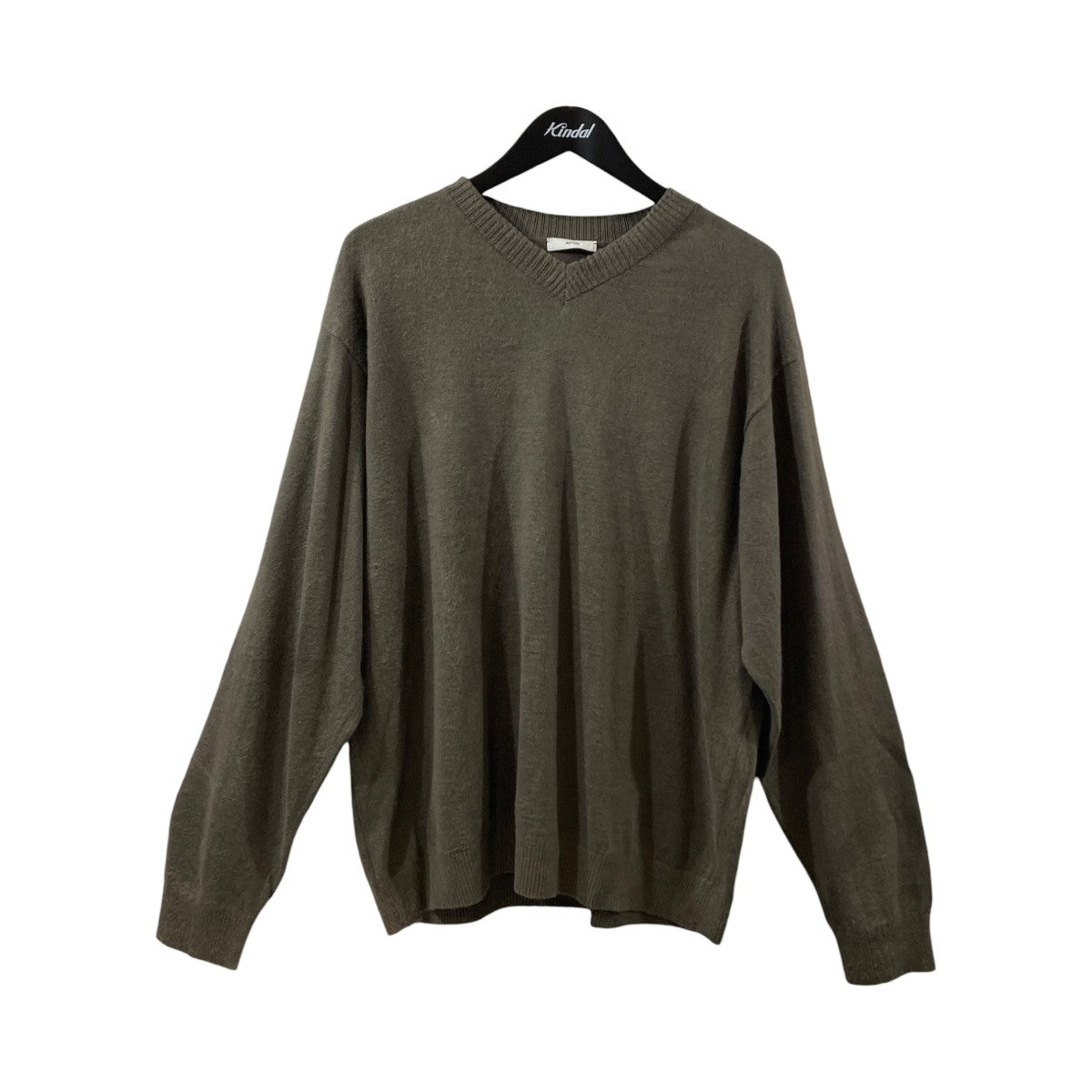 LINEN WOOL BRUSHED V-NECK SWEATERニット8029640