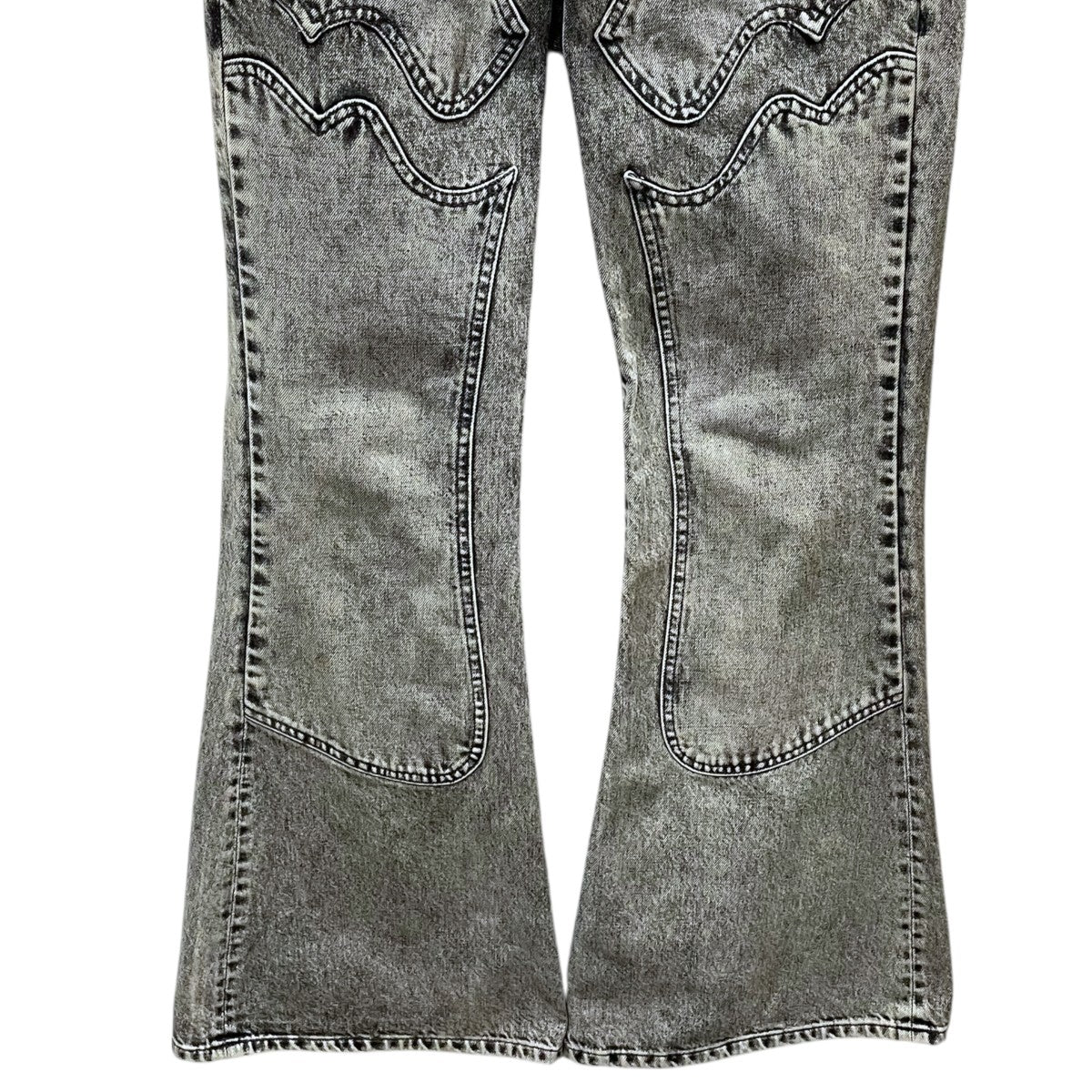 SUGARHILL 24SS 加工フレアデニムパンツ ACID WASHED MODERN WESTERN FLARED TROUSERS 2441000421 古着・中古-4枚目のアイテム画像