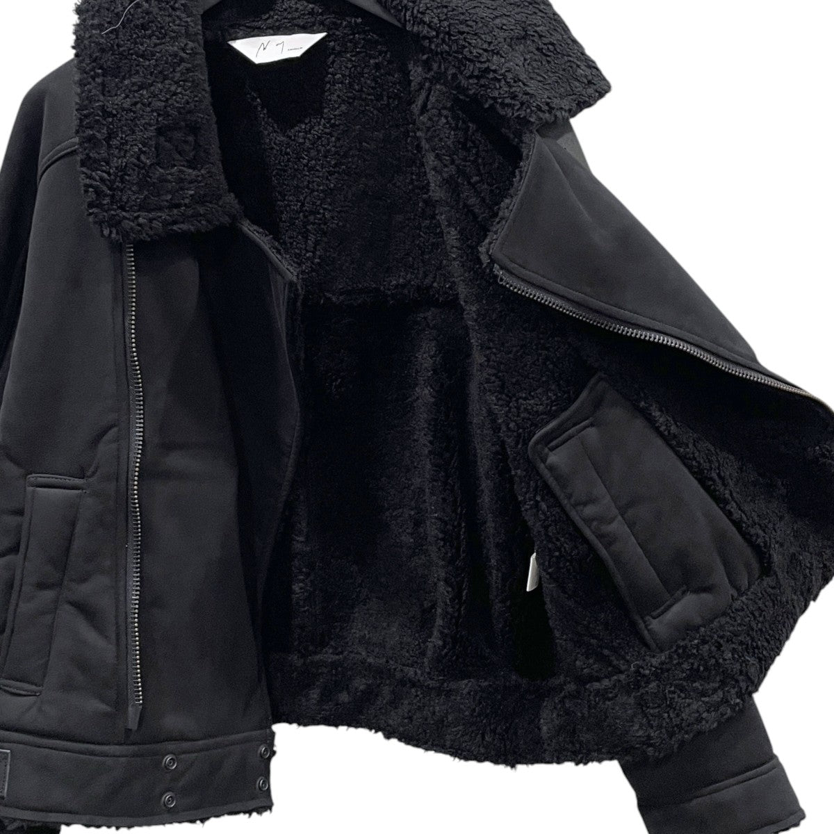 24AW ボアジャケット VEGAN LEATHER BOA ZIP JACKET ヴィーガンレザー ボア ジップ ジャケット ANC-JK39-A