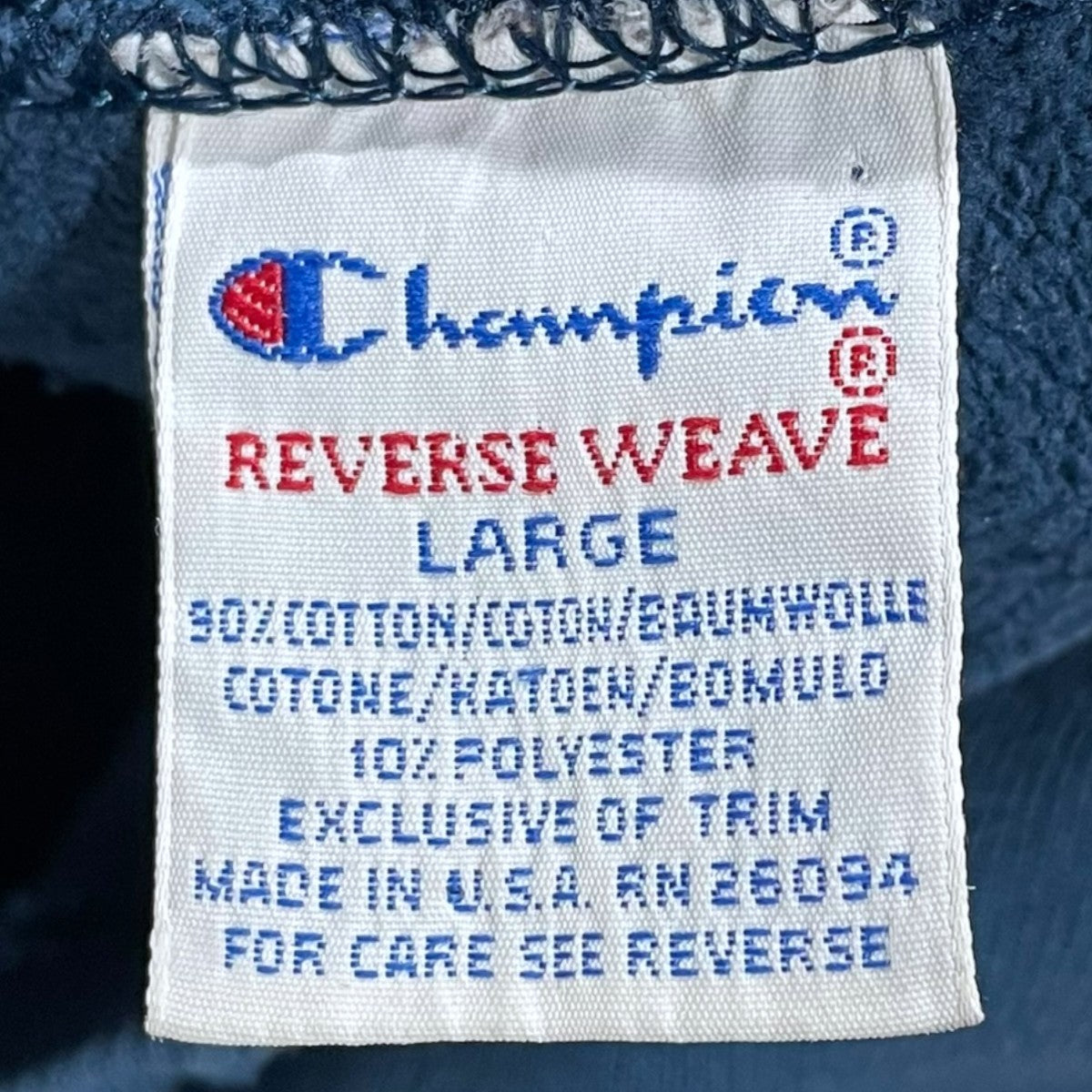 Champion REVERSE WEAVE 90s スウェットトレーナー REVERSE WEAVE リバースウィーブ USA製 刺繍タグ 古着・中古-10枚目のアイテム画像