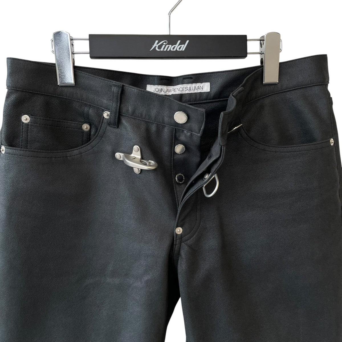 22AWVEGAN LEATHER FIREMAN PANTSパンツ2B006-0222-19