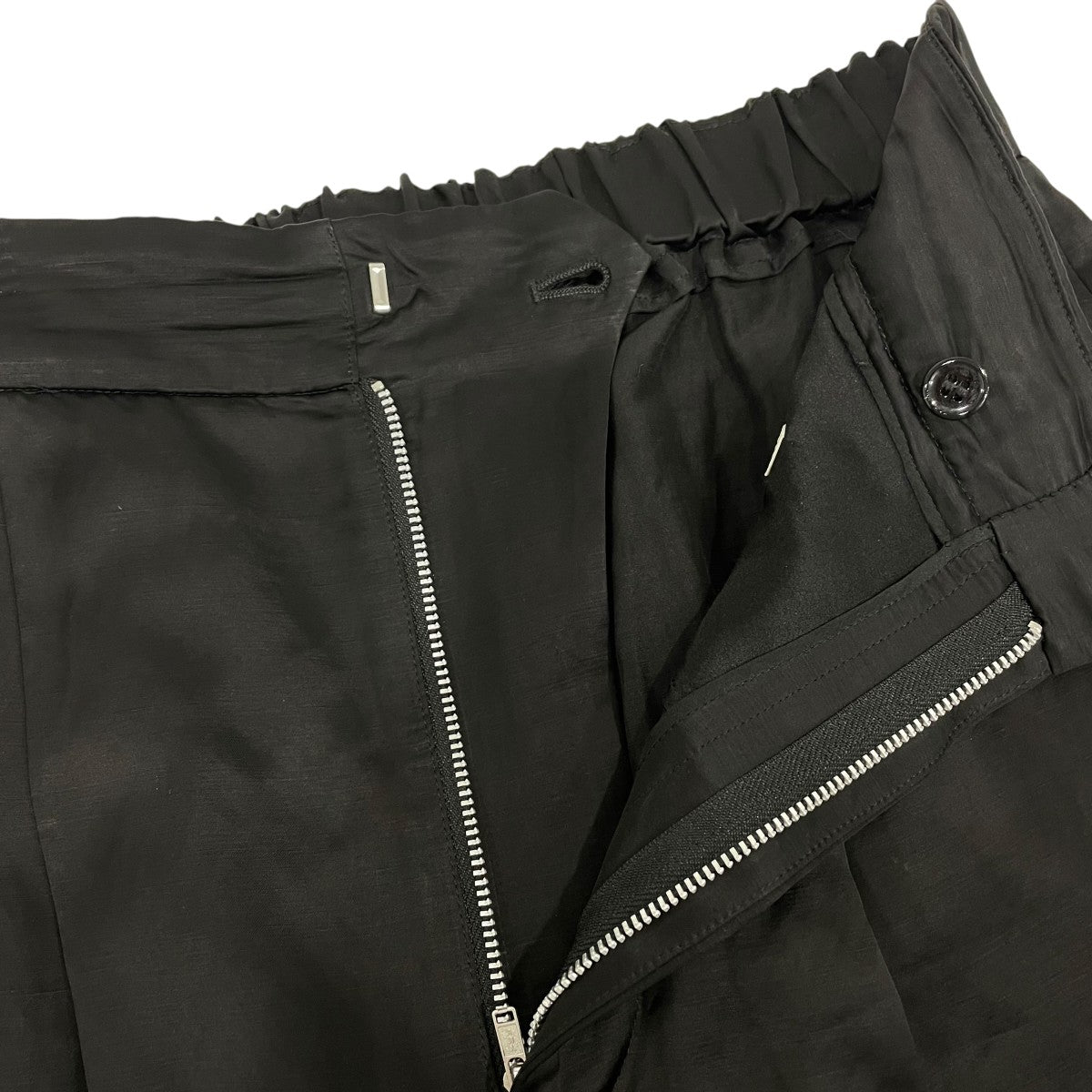 BLAMINK レーヨンリネンバックギャザーストレートパンツスラックス79142990286 古着・中古-3枚目のアイテム画像
