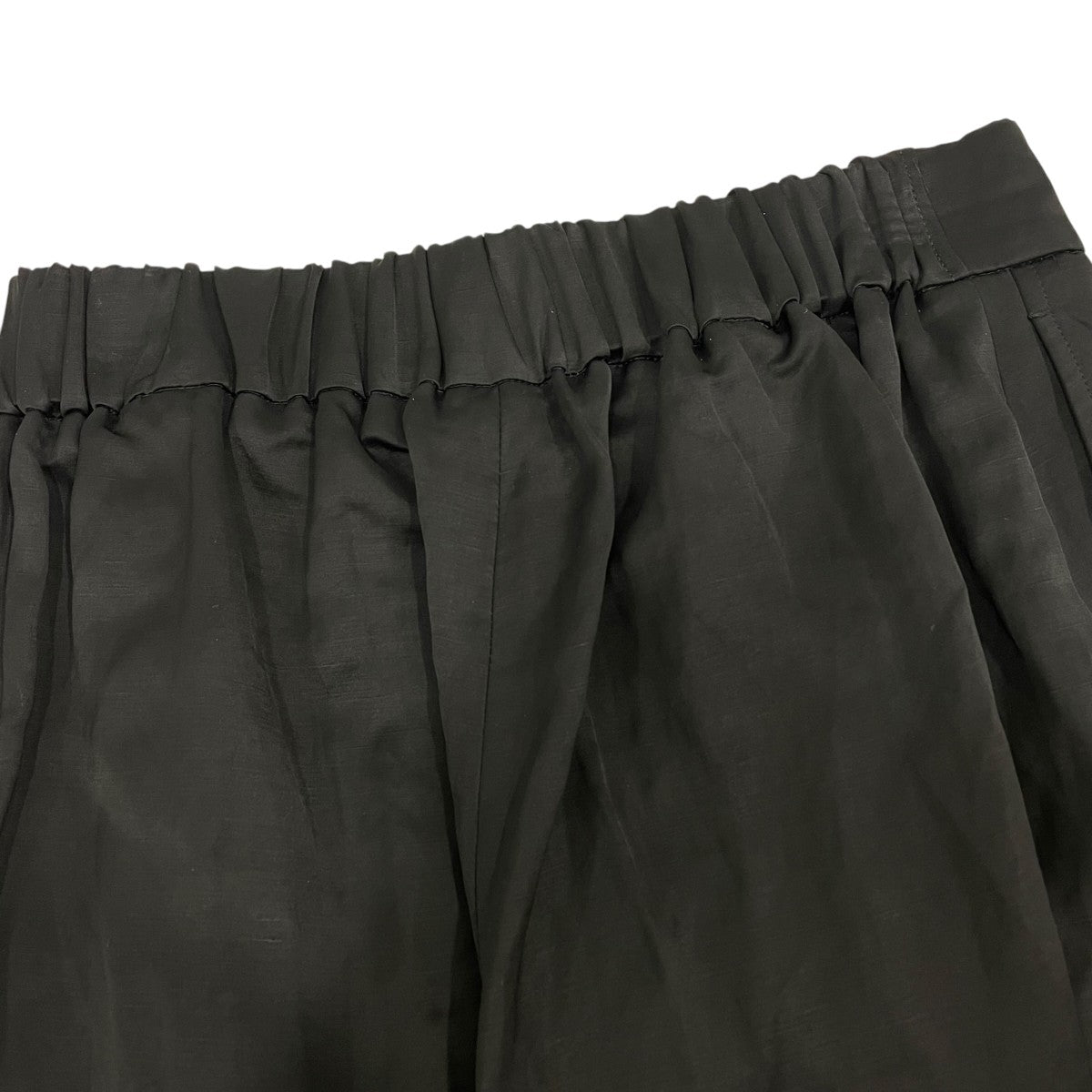 BLAMINK レーヨンリネンバックギャザーストレートパンツスラックス79142990286 古着・中古-4枚目のアイテム画像