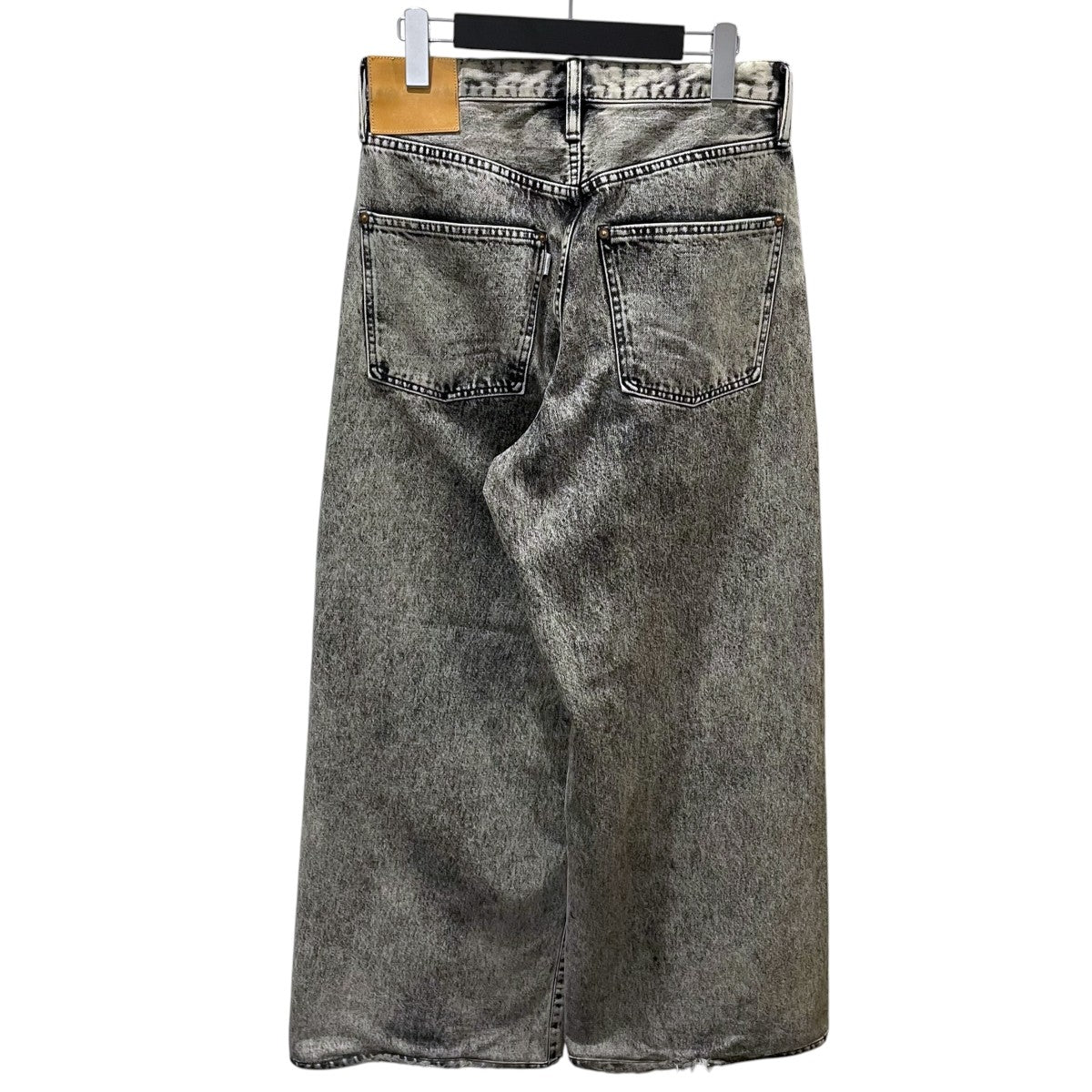 24SS 加工デニムパンツ ACID WASHED MODERN WESTERN WIDE TROUSERS 2441000420
