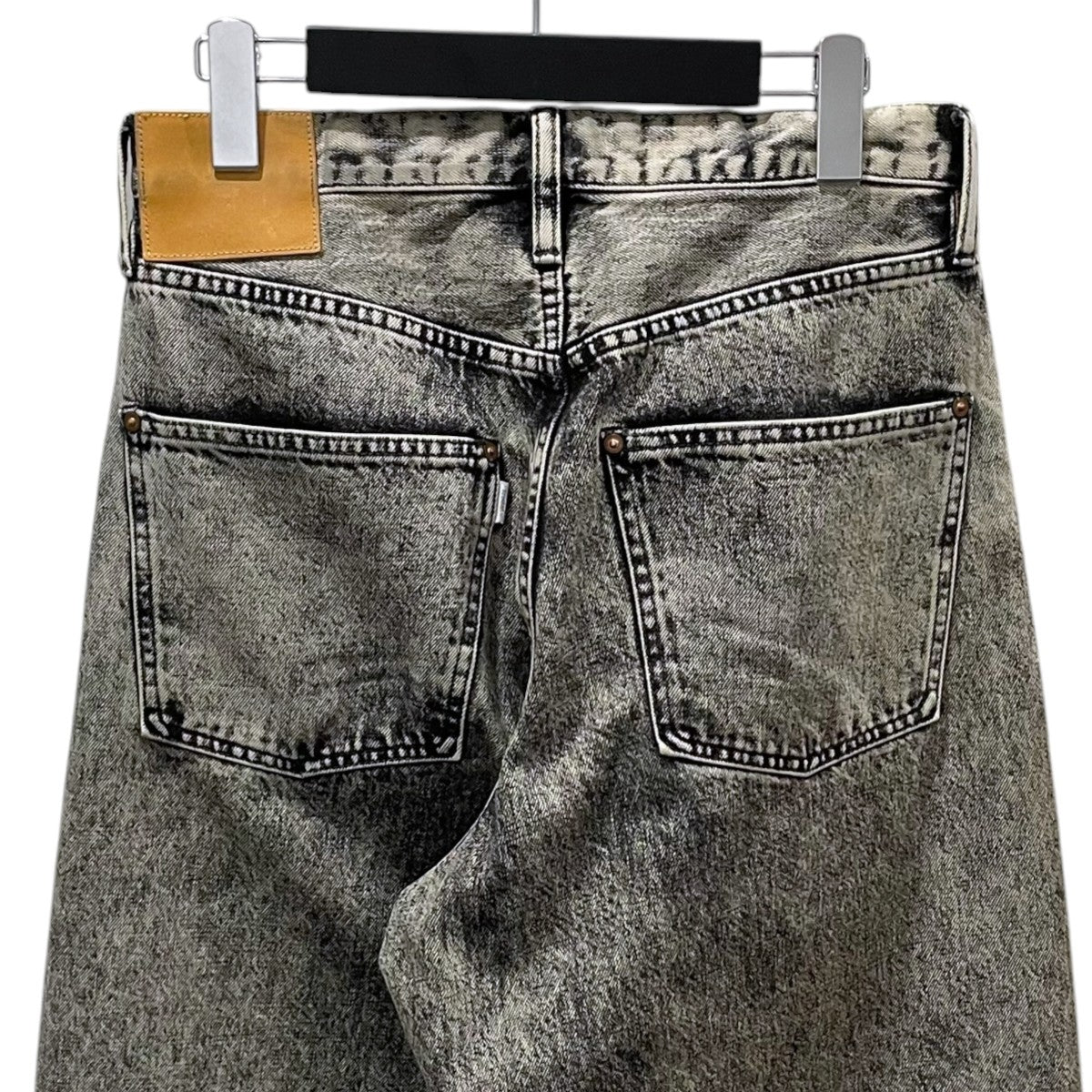 24SS 加工デニムパンツ ACID WASHED MODERN WESTERN WIDE TROUSERS 2441000420