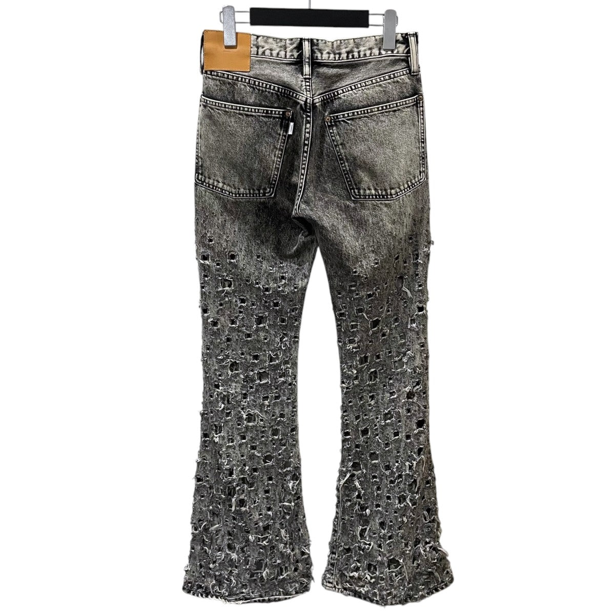 SUGARHILL 24SS 加工フレアエデニムパンツ CRASHED BLACK MODERN DENIM FLARED TROUSERS 2441000433 古着・中古-2枚目のアイテム画像