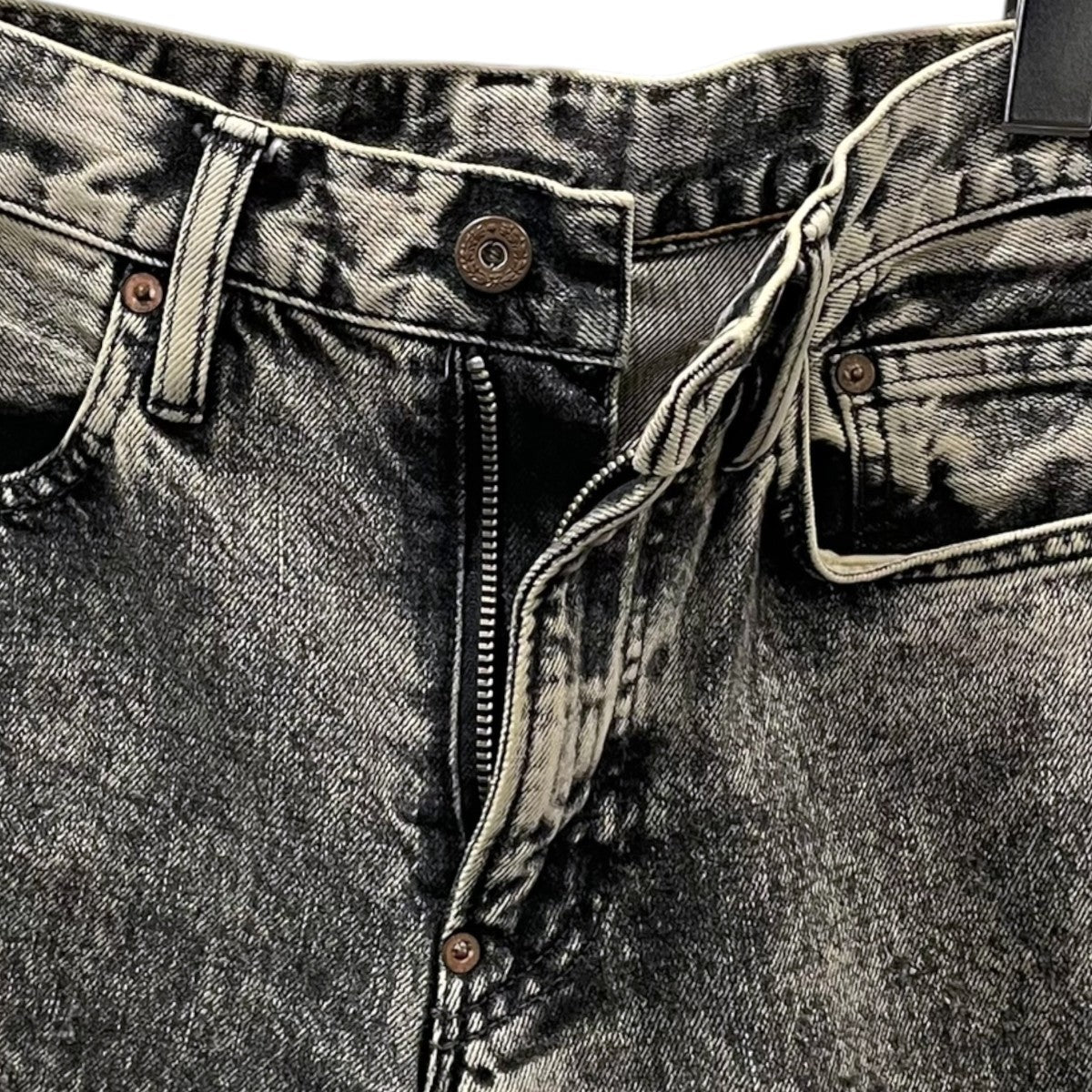 SUGARHILL 24SS 加工フレアエデニムパンツ CRASHED BLACK MODERN DENIM FLARED TROUSERS 2441000433 古着・中古-3枚目のアイテム画像