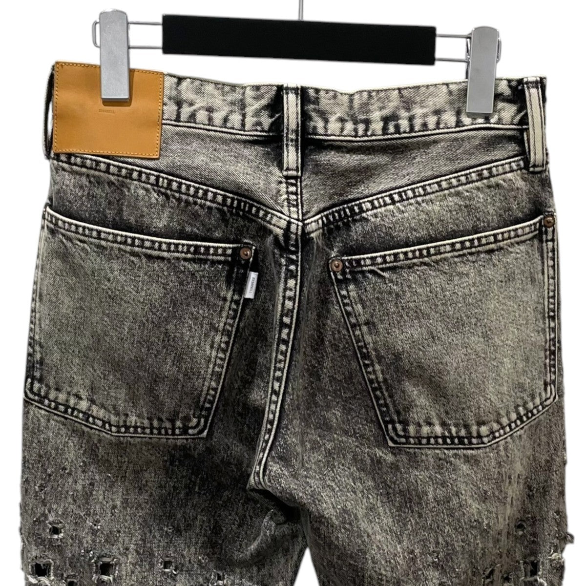 SUGARHILL 24SS 加工フレアエデニムパンツ CRASHED BLACK MODERN DENIM FLARED TROUSERS 2441000433 古着・中古-4枚目のアイテム画像