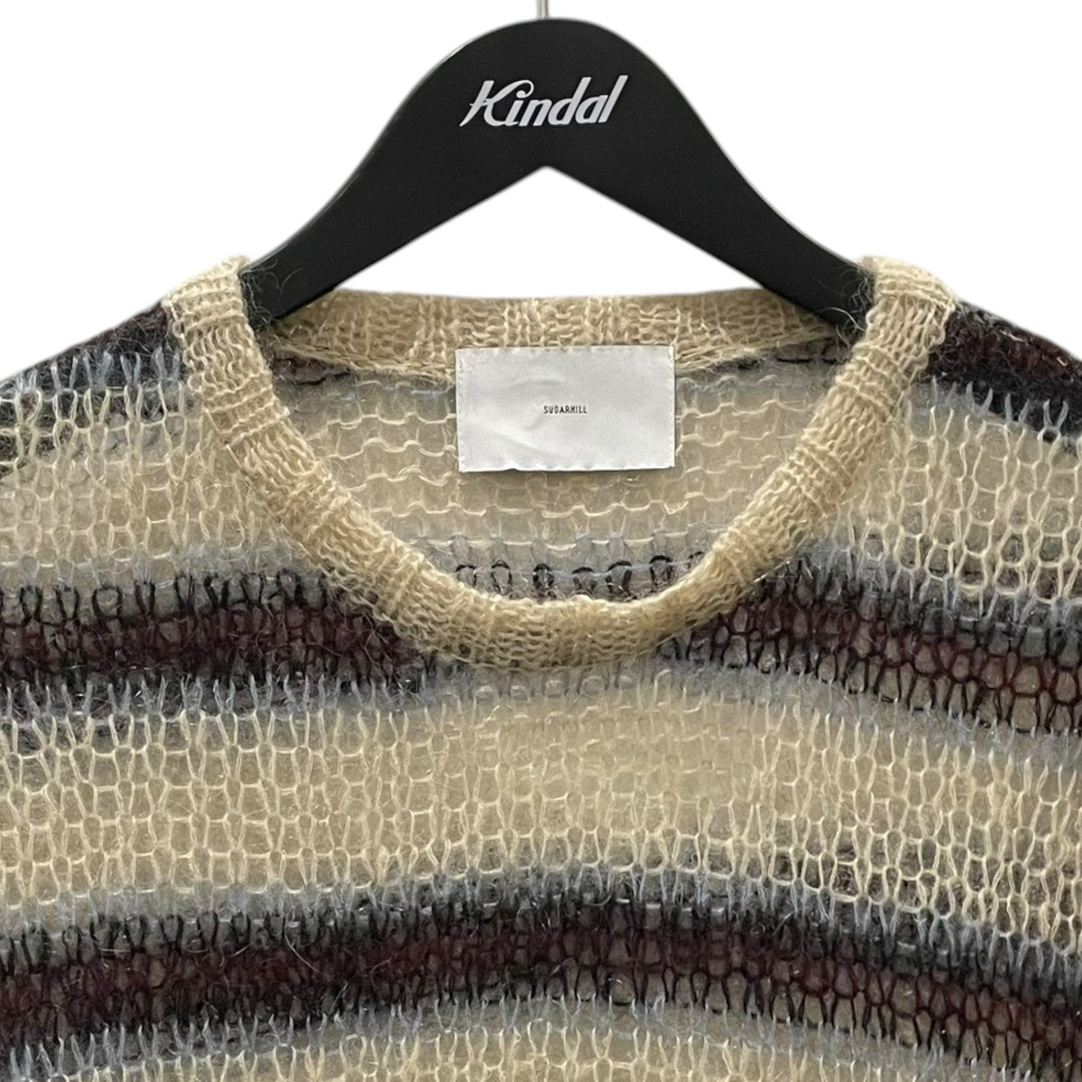 24AW ストライプ柄ニットセーター MOHAIR STRIPE PULLOVER モヘア ストライプ プルオーバー 2411300603