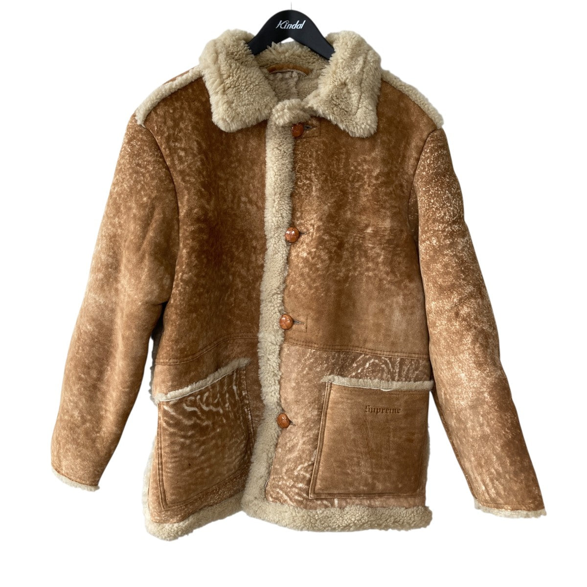 Supreme x Schott Shearling Coatムートンコート 古着・中古-1枚目のアイテム画像