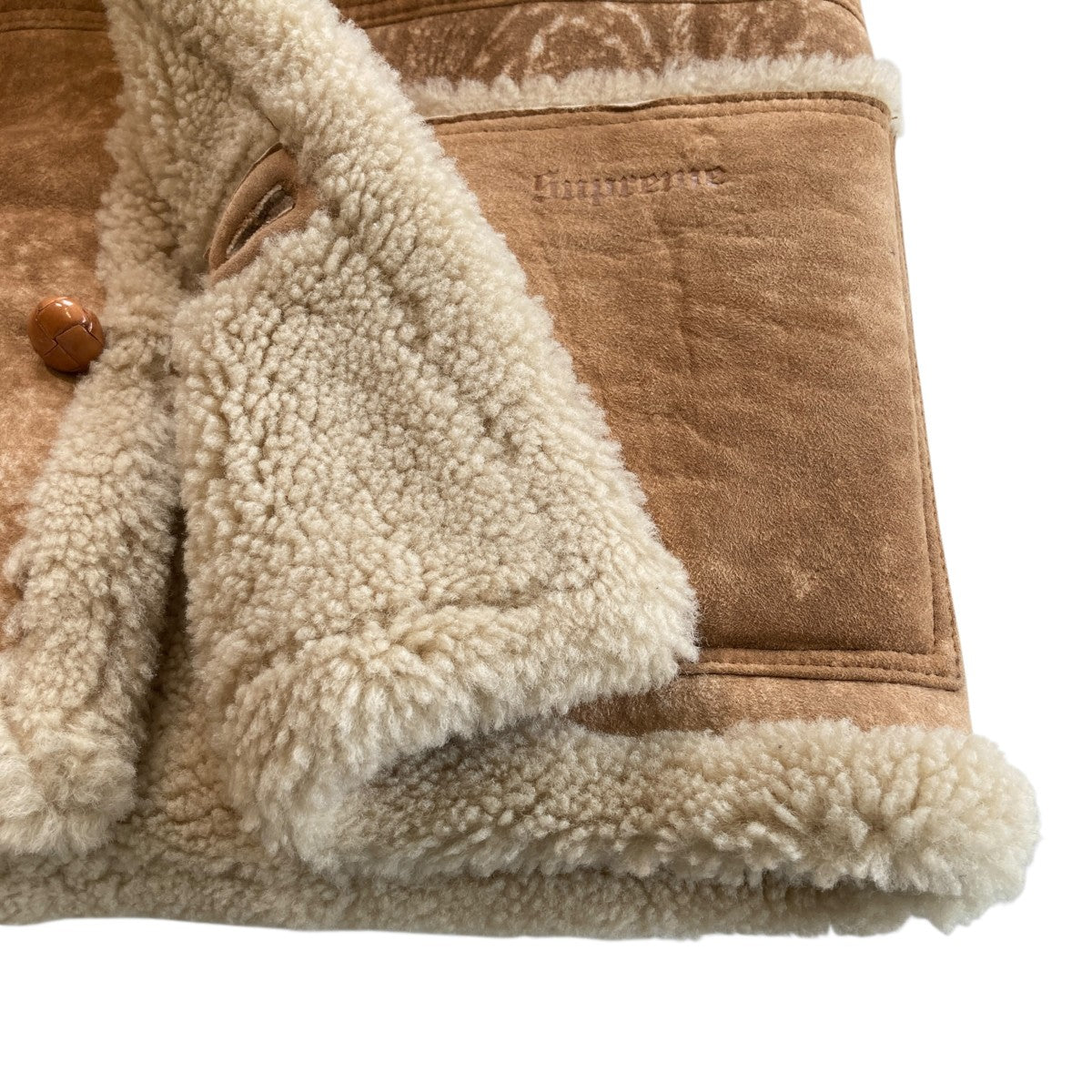 Supreme x Schott Shearling Coatムートンコート 古着・中古-5枚目のアイテム画像
