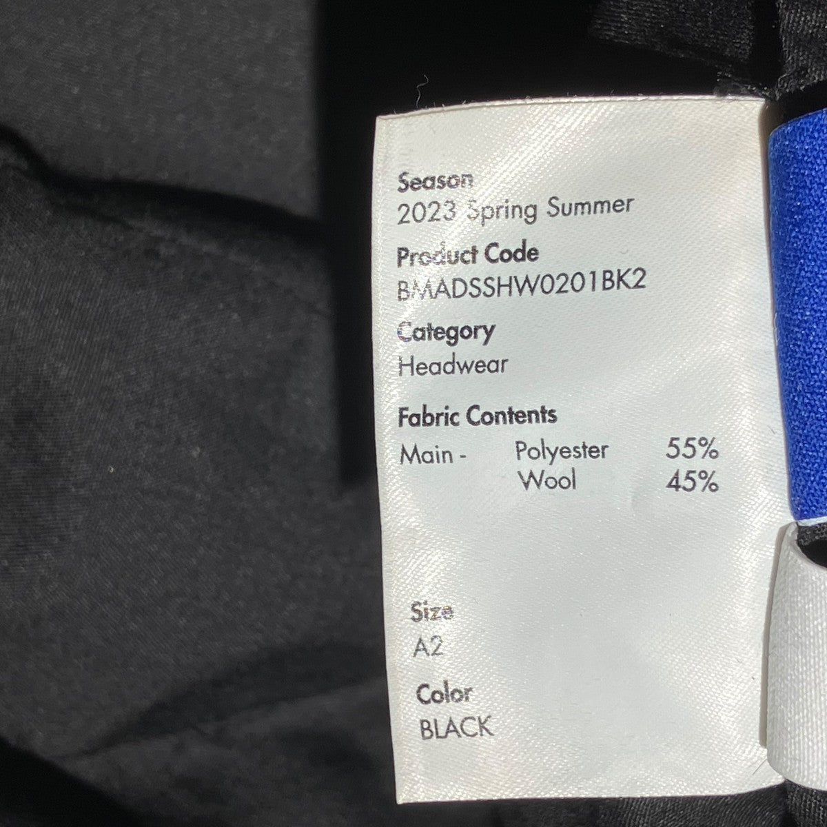 ADER error 23SSMul logo ca．pキャップBMADSSHW0201BK2 古着・中古-6枚目のアイテム画像
