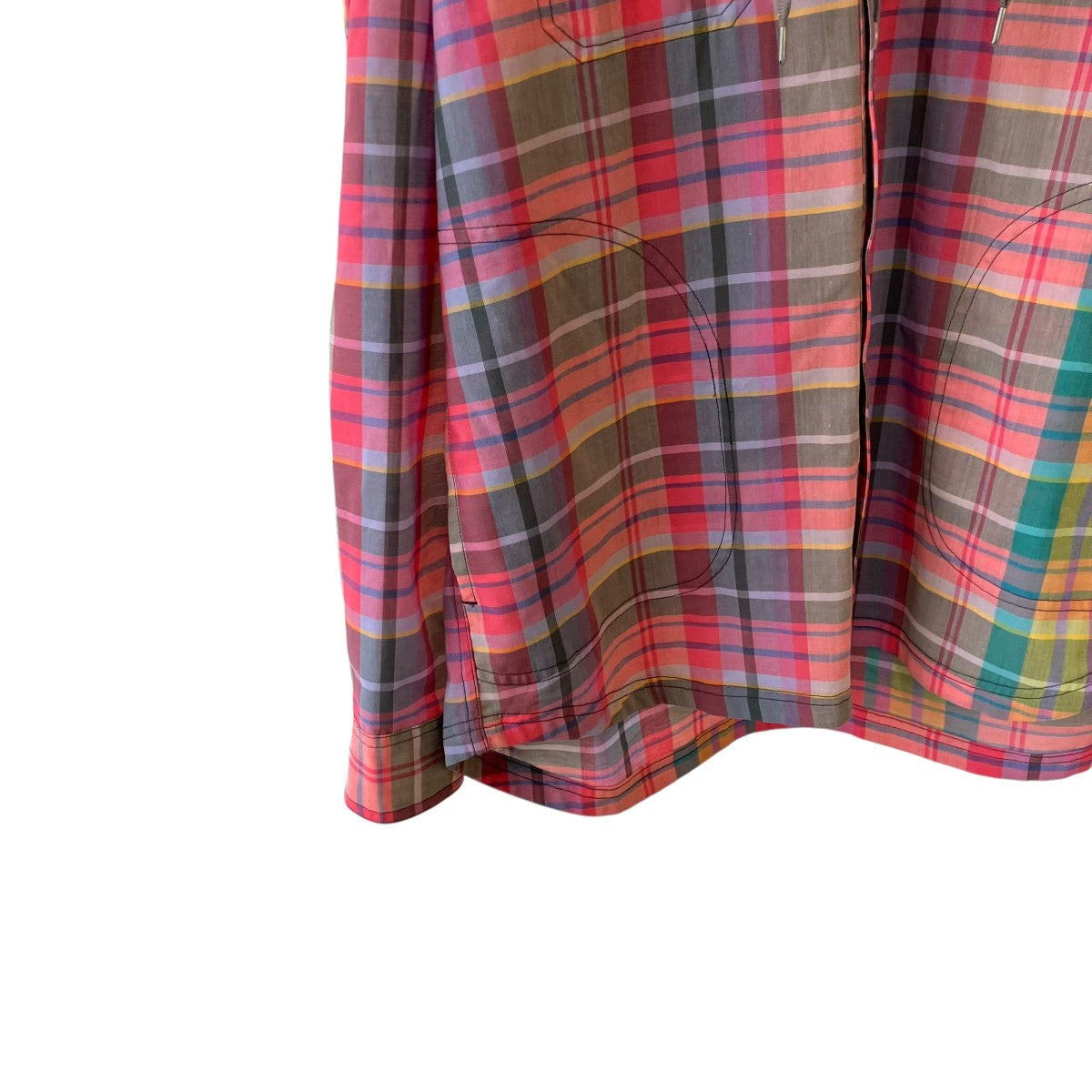 FACETASM MADRAS CHECK HOODED SHIRT長袖シャツNAT-SH-M03 古着・中古-4枚目のアイテム画像
