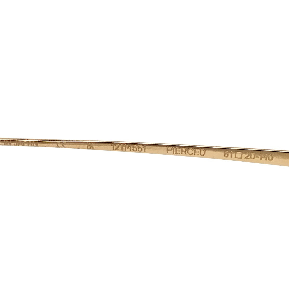 AMBUSH PIERCED SUNGLASSES ゴールド AMBUSH（アンブッシュ） Pierced Sunglasse ピアス装飾リムレス