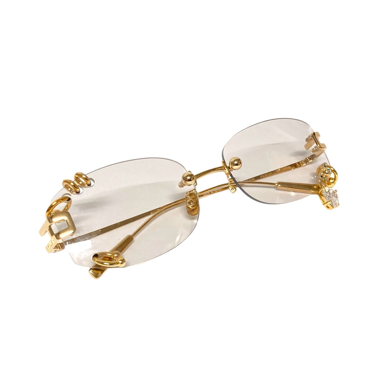 AMBUSH PIERCED SUNGLASSES ゴールド AMBUSH(アンブッシュ) Pierced Sunglasse装飾サングラス12114551